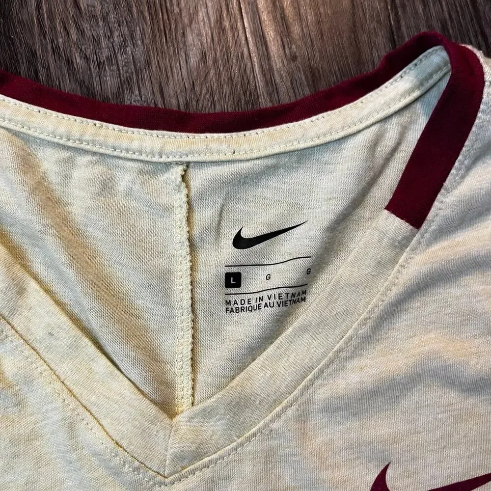 Nike Florida State Seminoles Women's LG V-neck Team Graphic T-shirt